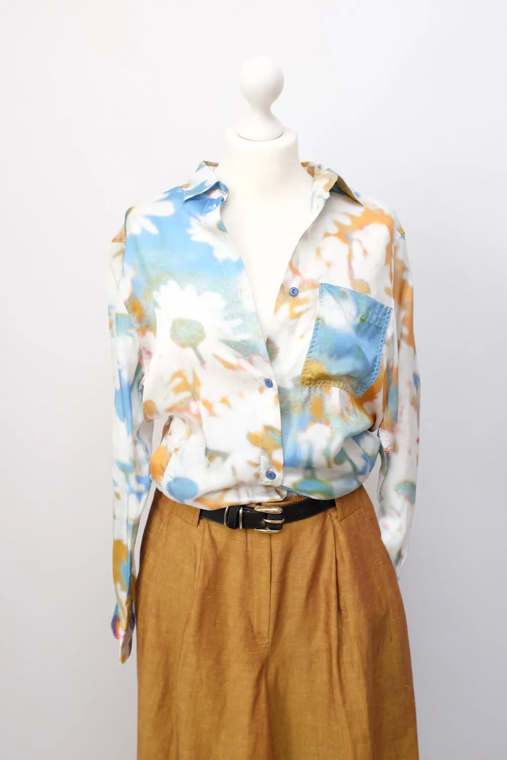 ACNE STUDIOS PURE VISCOSE SATIN MULTIPRINT SHIRT