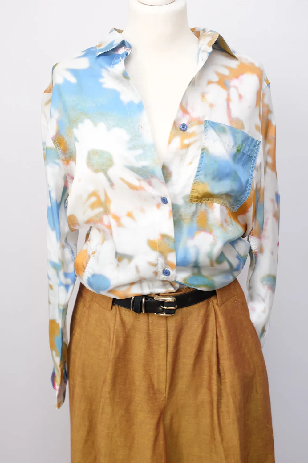 ACNE STUDIOS PURE VISCOSE SATIN MULTIPRINT SHIRT