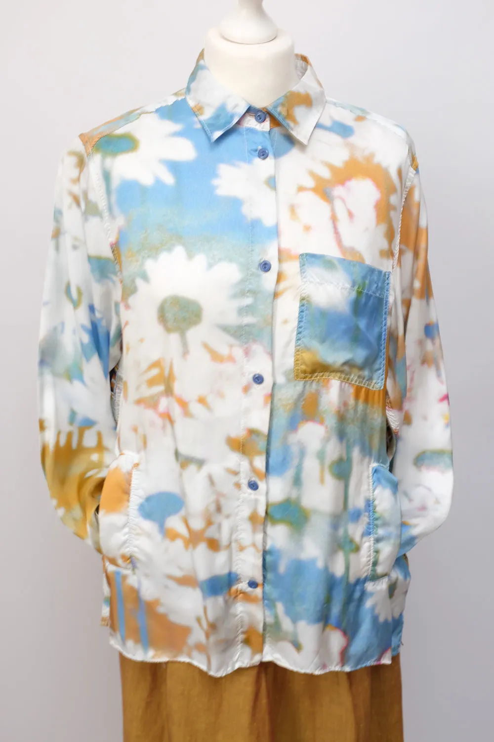 ACNE STUDIOS PURE VISCOSE SATIN MULTIPRINT SHIRT