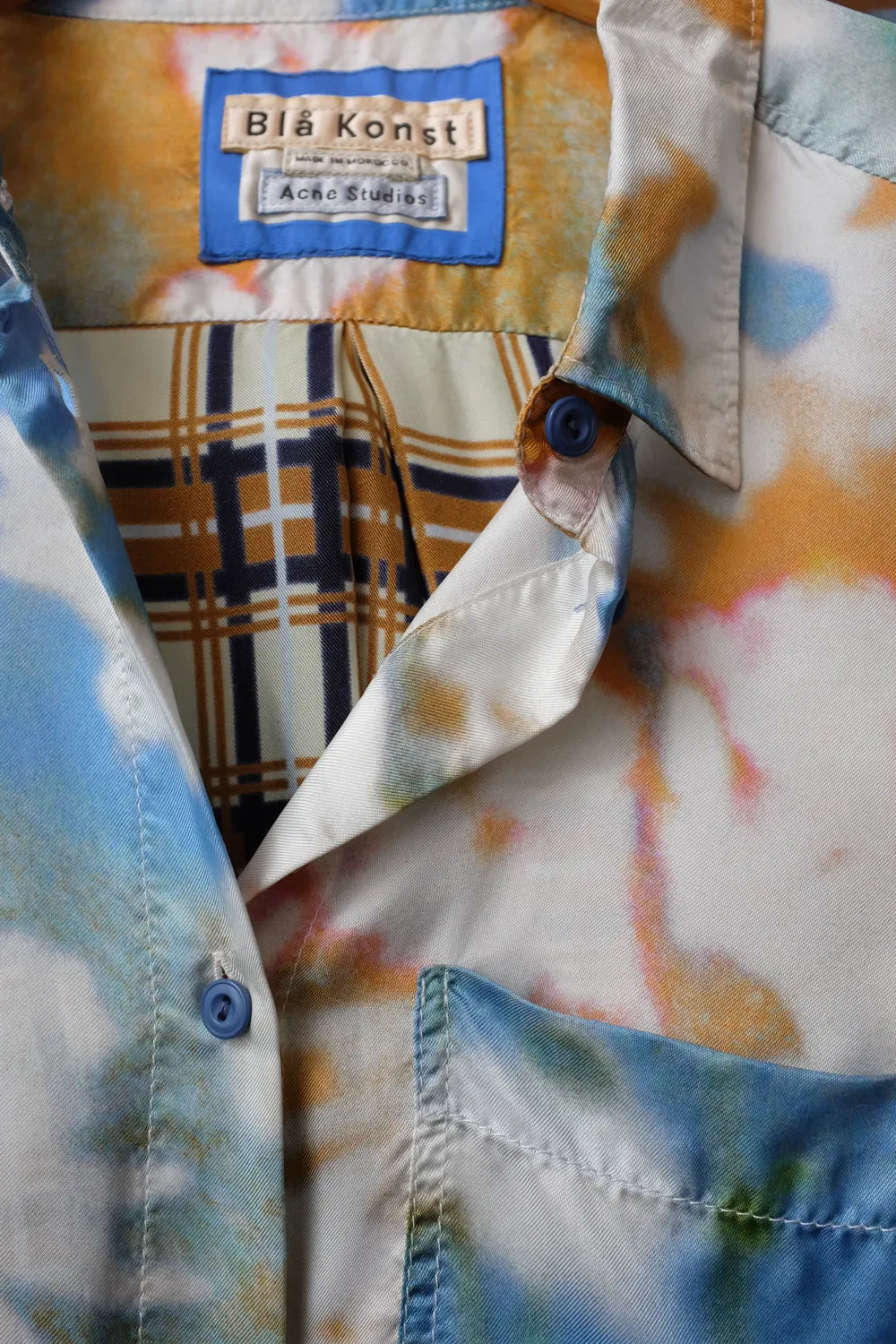 ACNE STUDIOS PURE VISCOSE SATIN MULTIPRINT SHIRT