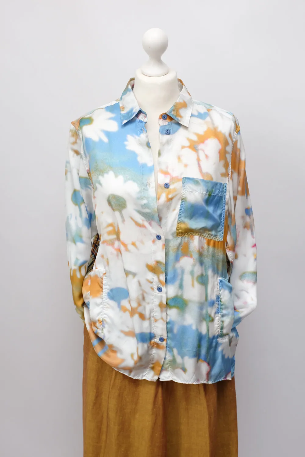 ACNE STUDIOS PURE VISCOSE SATIN MULTIPRINT SHIRT