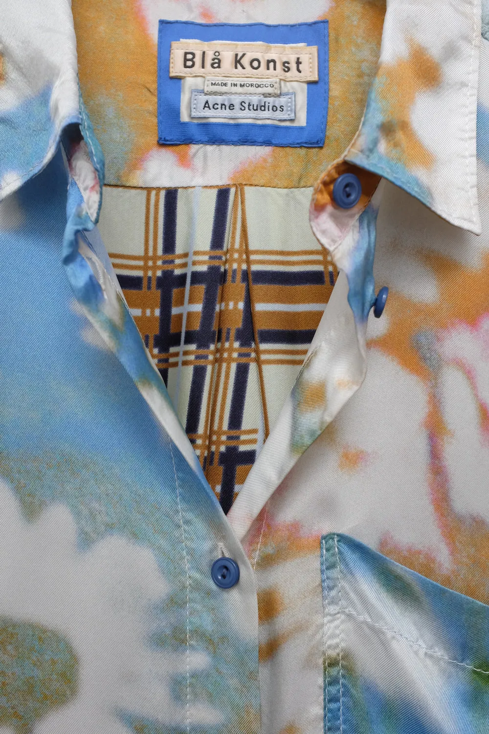 ACNE STUDIOS PURE VISCOSE SATIN MULTIPRINT SHIRT