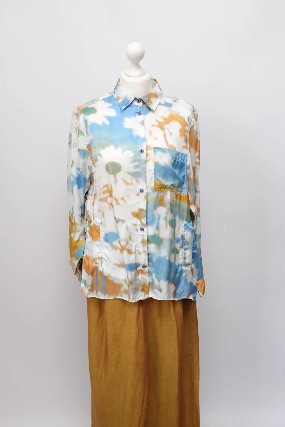 ACNE STUDIOS PURE VISCOSE SATIN MULTIPRINT SHIRT