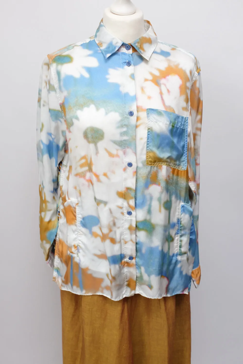 ACNE STUDIOS PURE VISCOSE SATIN MULTIPRINT SHIRT