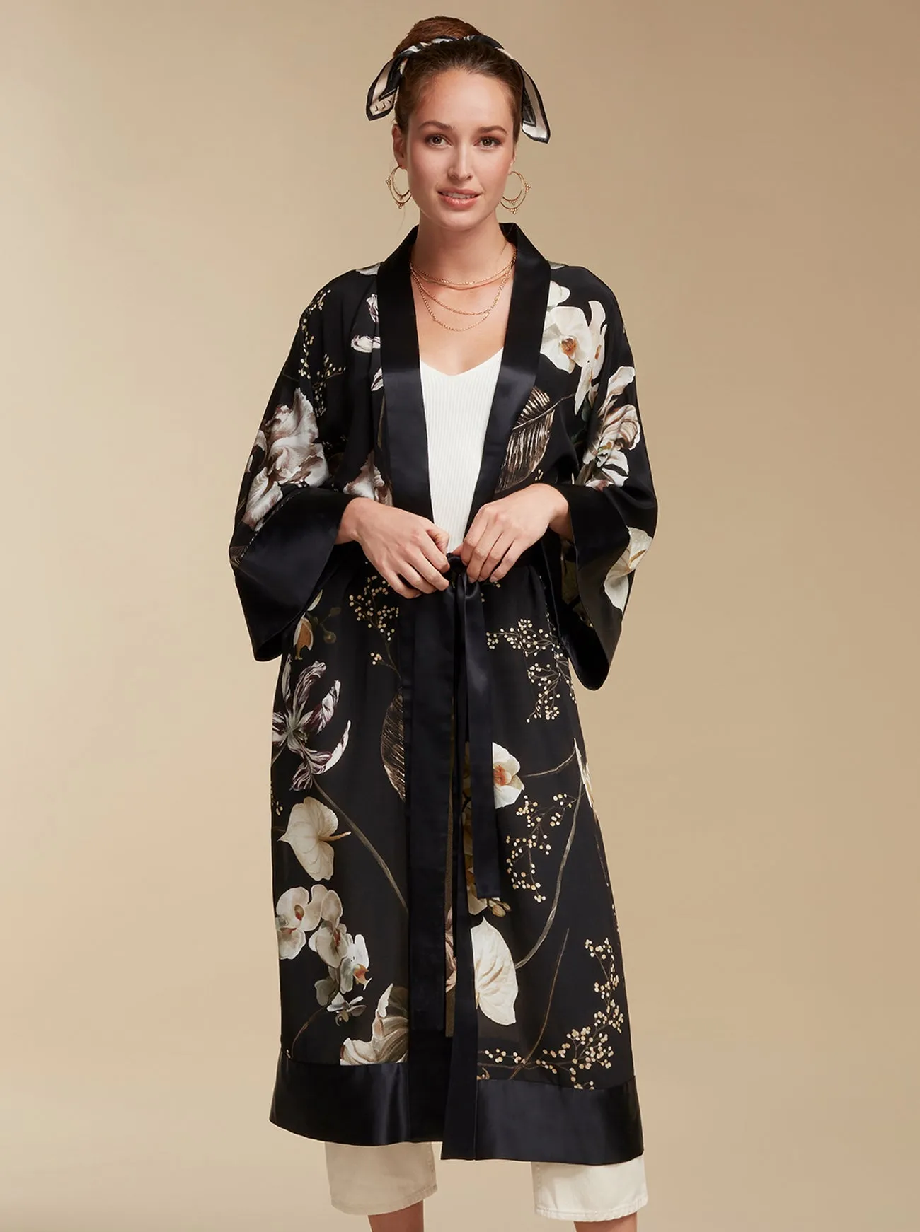 Alison Silk Kimono Robe