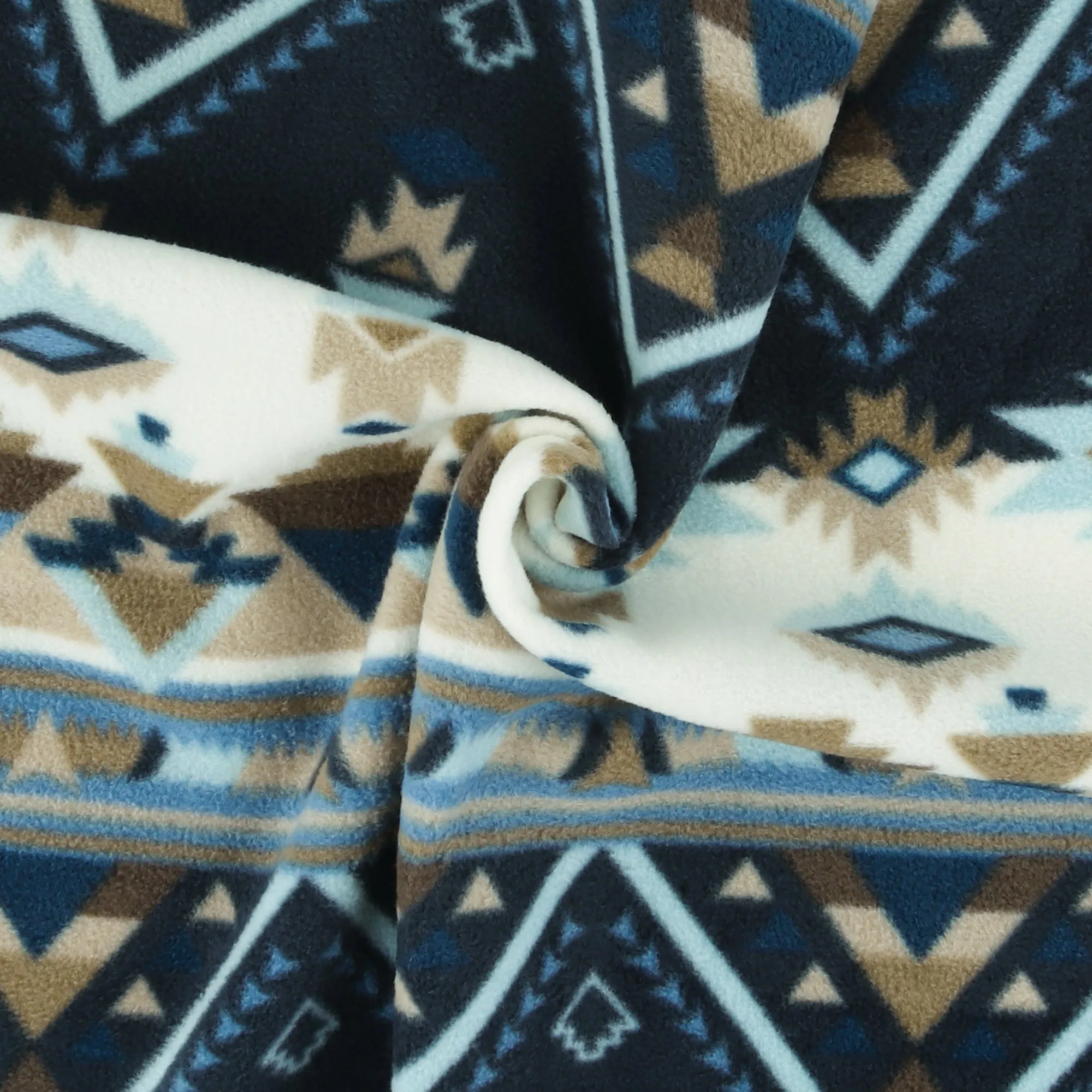 Anti Pill Fleece Print - MONTANA - 051 - Blue