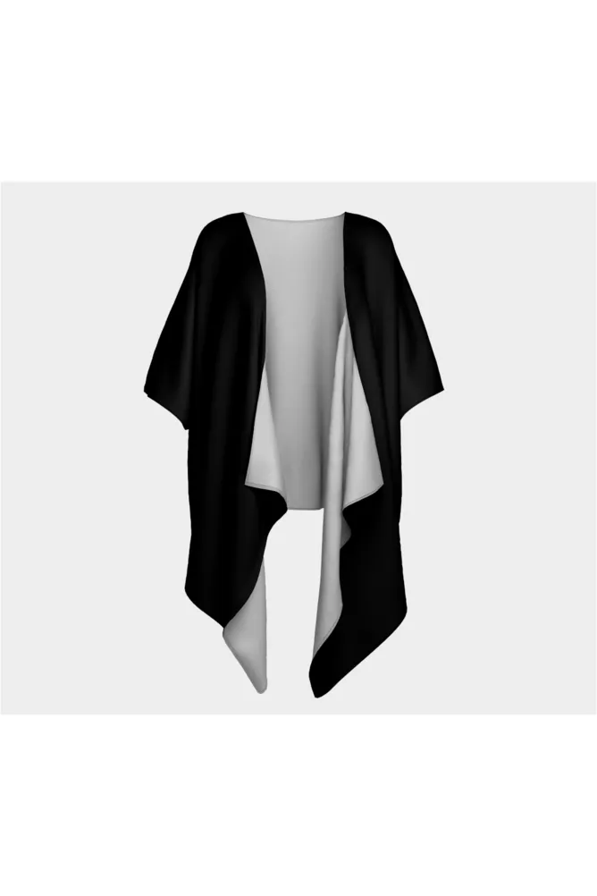 Black Draped Kimono