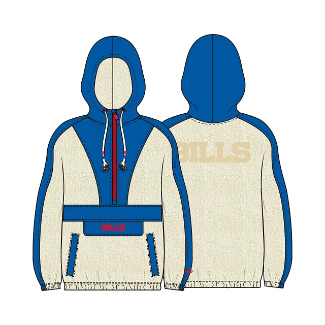 Buffalo Bills Womens Quarter Zip Polar Fleece