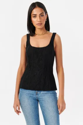 Cami NYC Rosario Lace Corset in Black