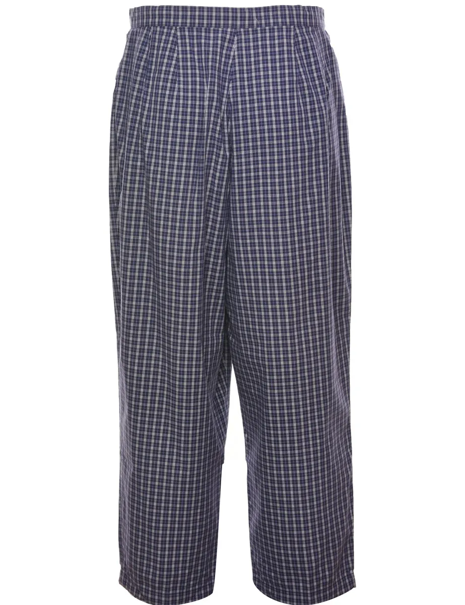 Checked Printed Trousers - W34 L26