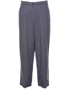 Checked Printed Trousers - W34 L26