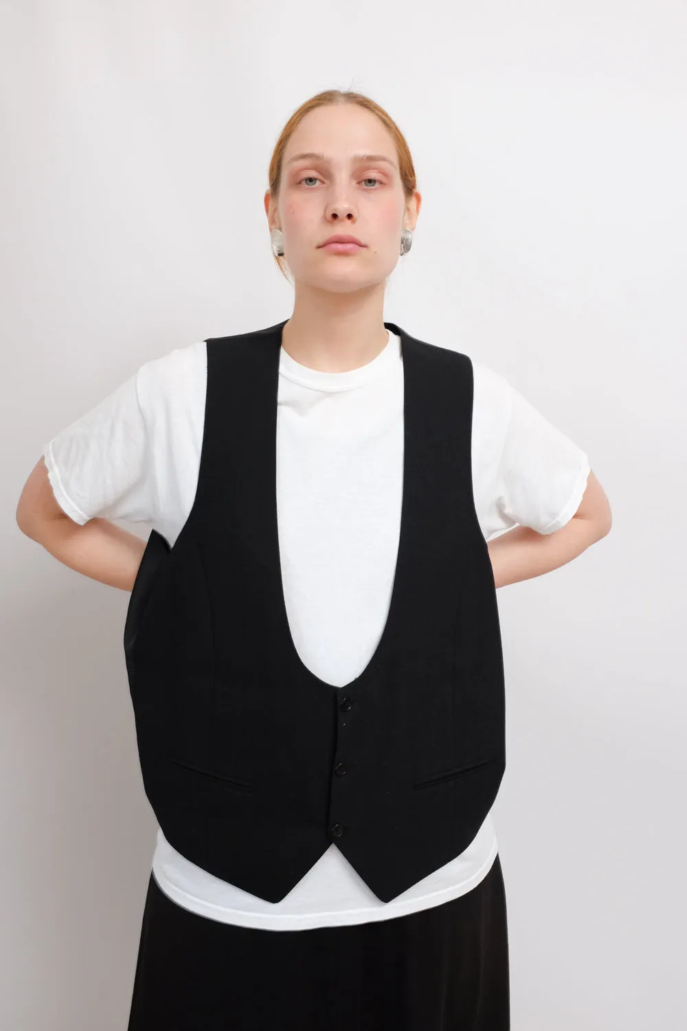 CLASSY BLACK VINTAGE SUIT VEST