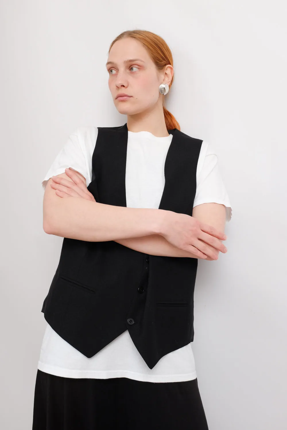 CLASSY BLACK VINTAGE SUIT VEST