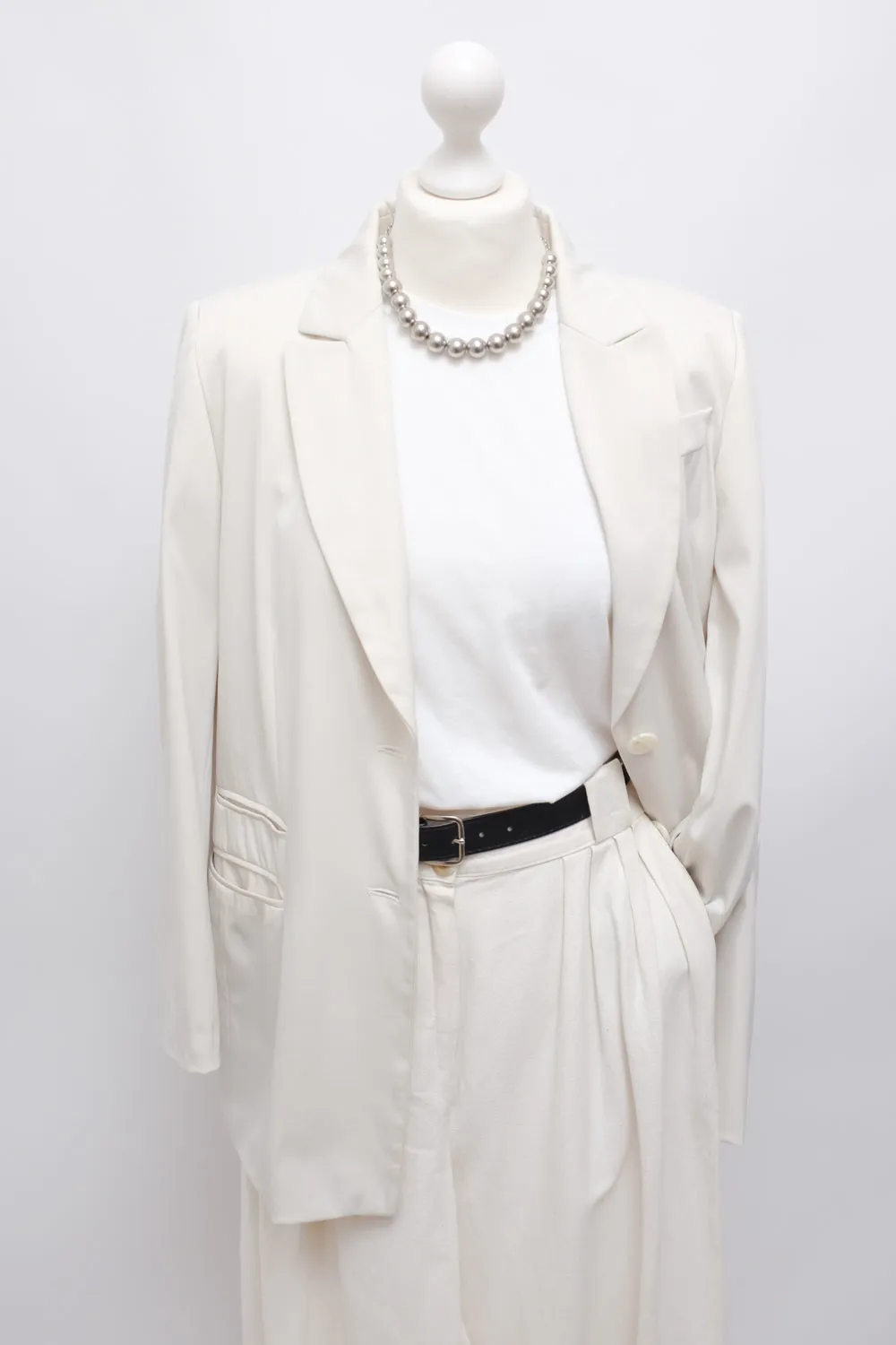 CREAM VINTAGE OVERSIZE BLAZER