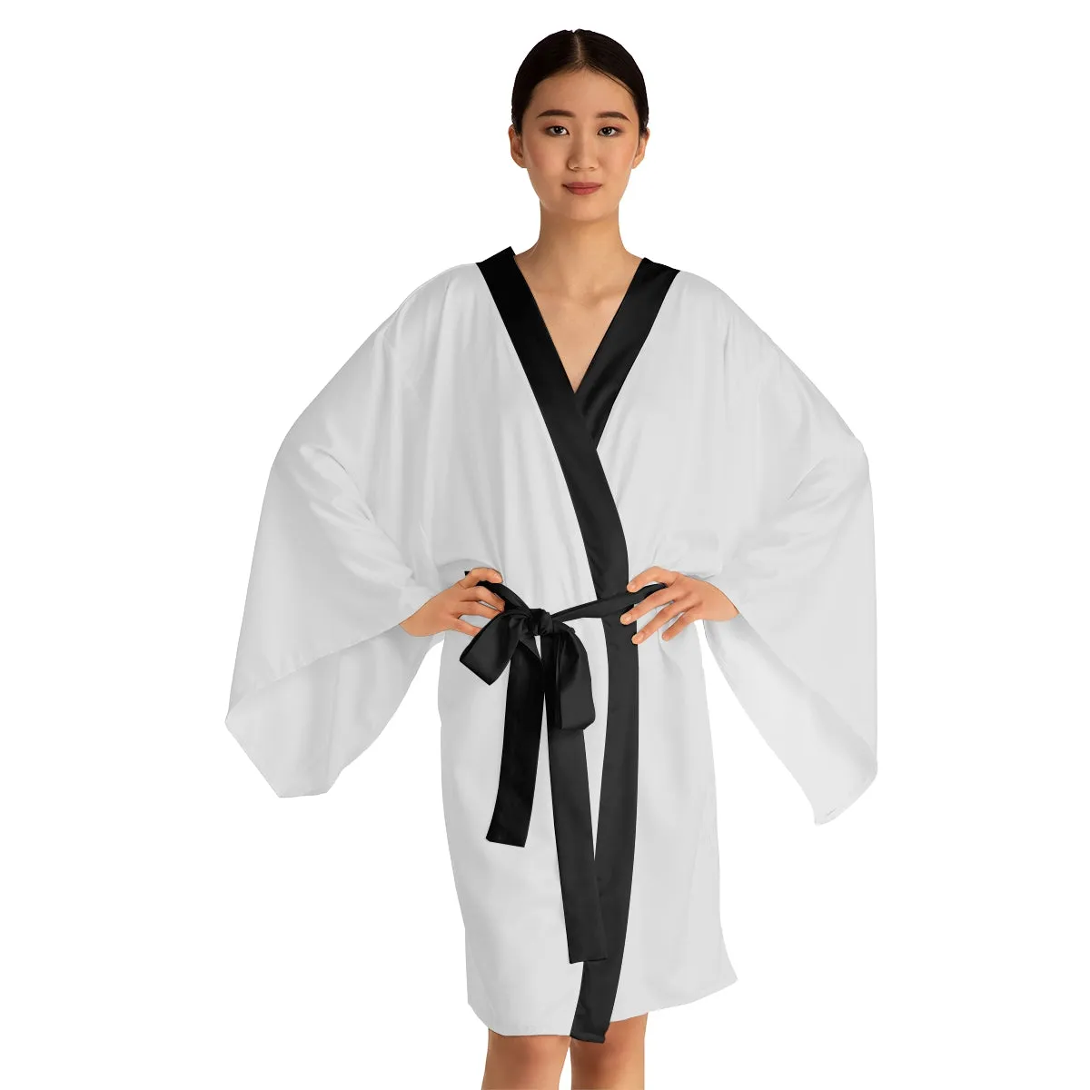 Crowgodshi Kimono Robe, WHITE