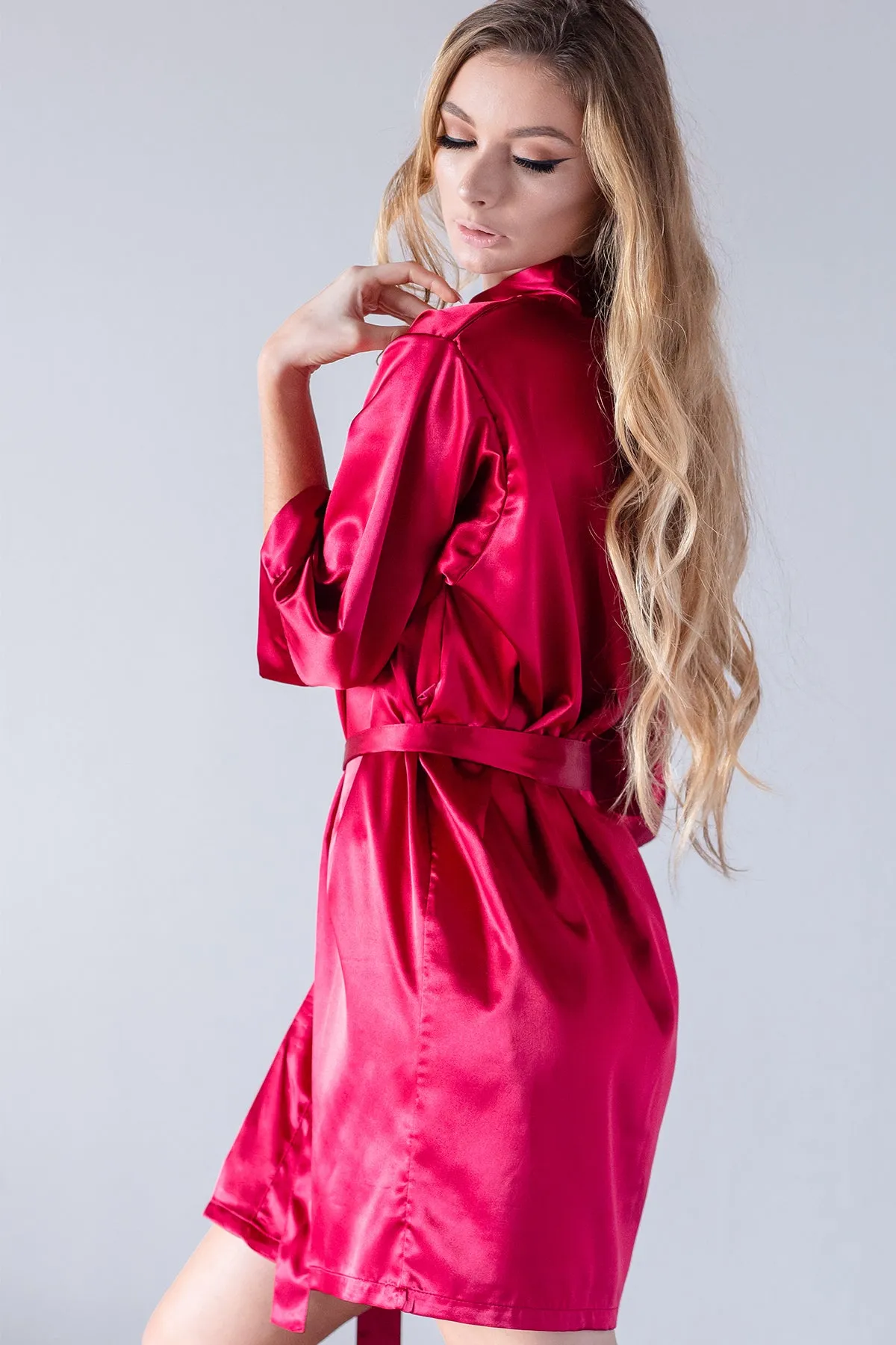 Custom Bridesmaid Satin Kimono Robe