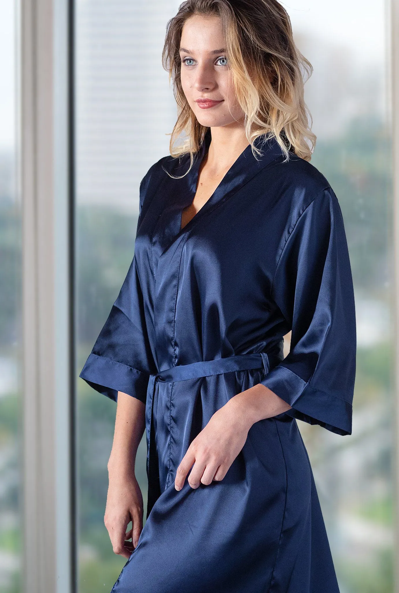 Custom Bridesmaid Satin Kimono Robe