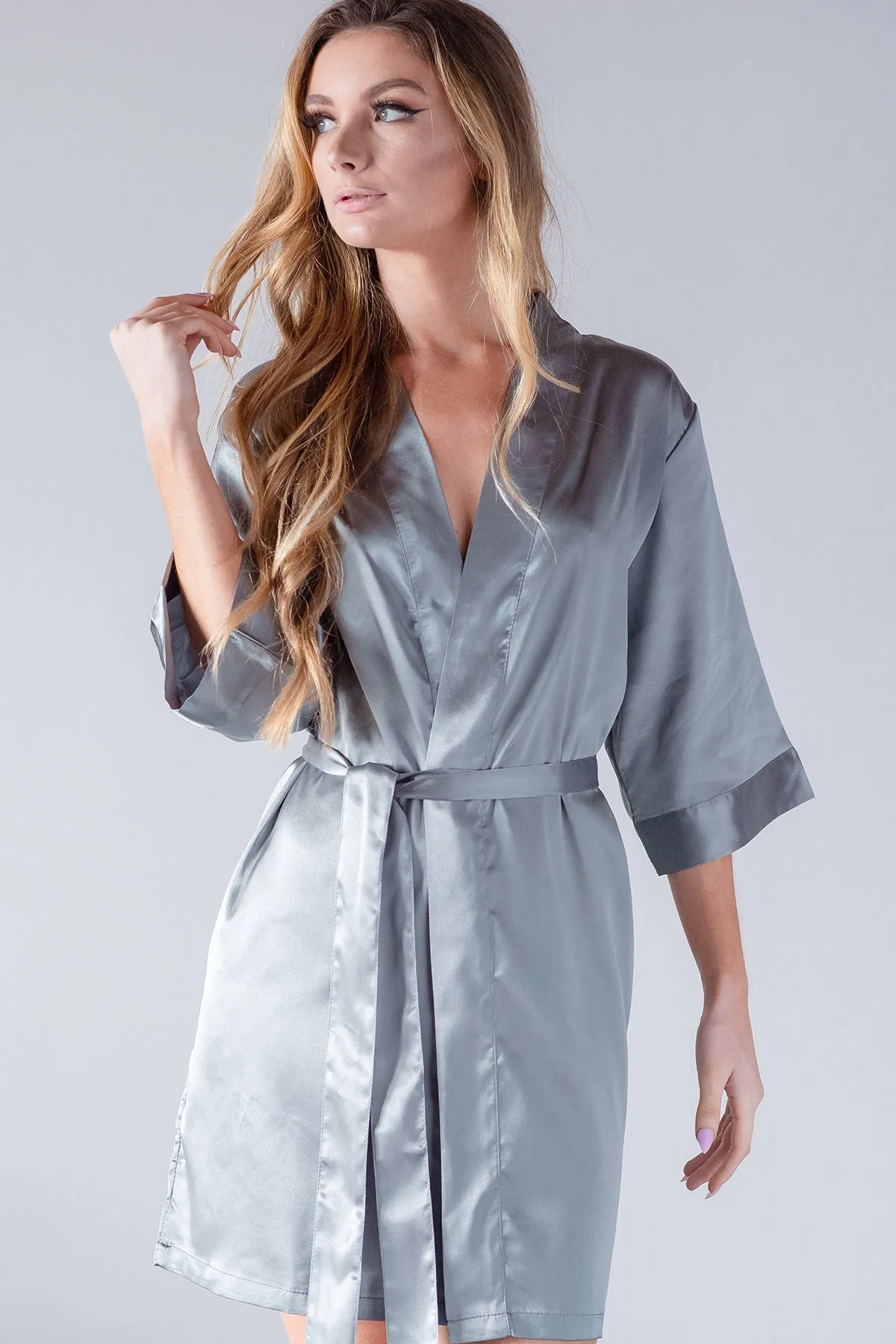 Custom Bridesmaid Satin Kimono Robe