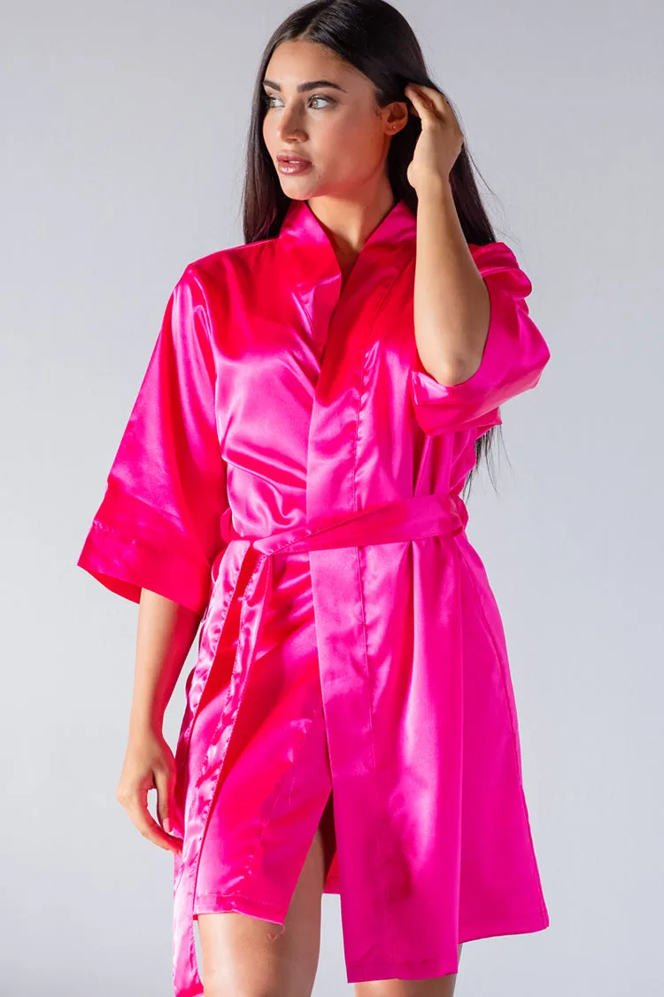 Custom Bridesmaid Satin Kimono Robe