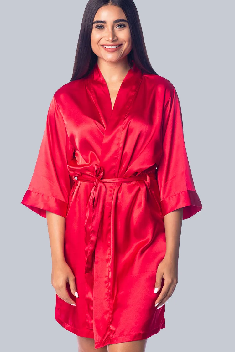 Custom Bridesmaid Satin Kimono Robe