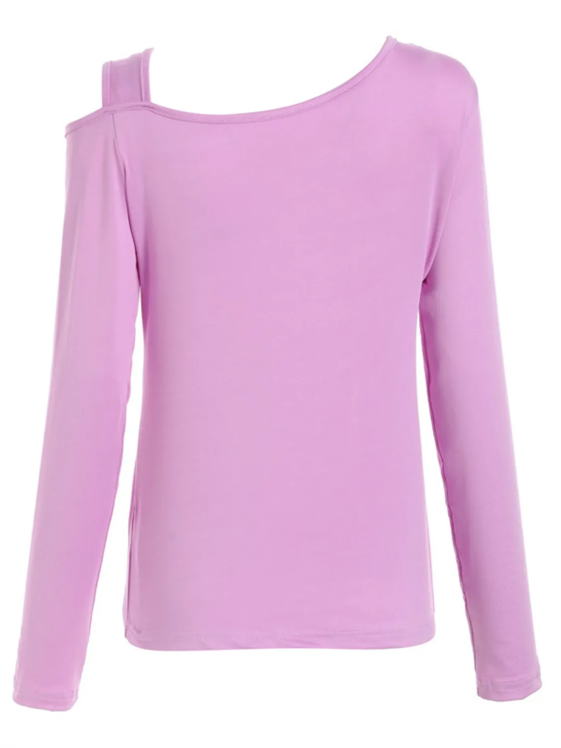 Cutout Asymmetrical Neck Long Sleeve T-Shirt