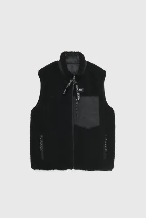 Down x Boa Reversible Vest - Black / Black