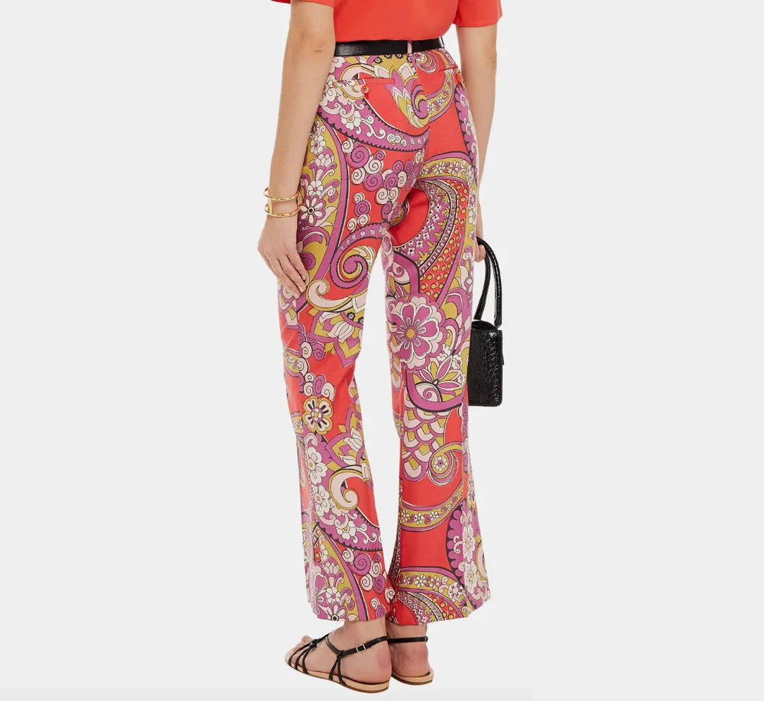 Etro Printed Silk Trousers