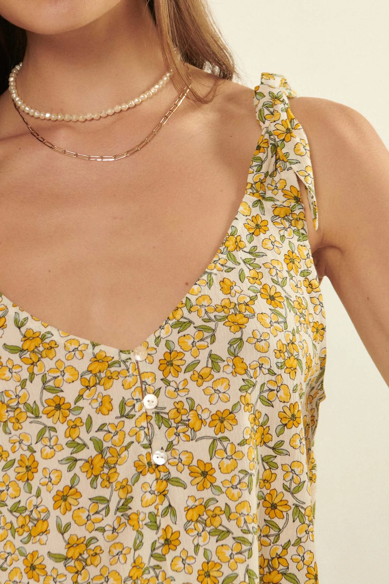 Happy Valley Floral Tie-Strap Tank Top