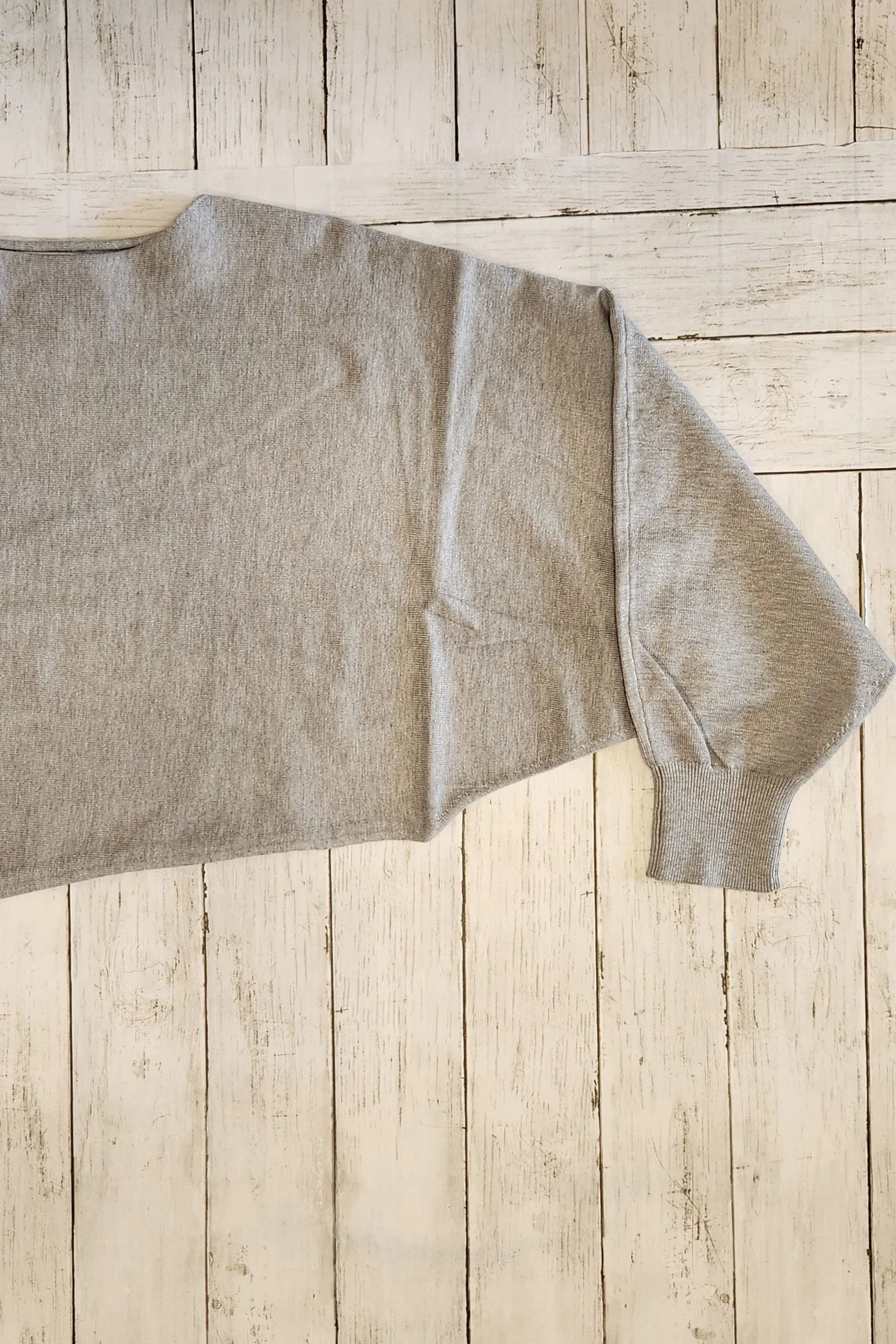 Heather Gray Asymmetrical Sweater Top