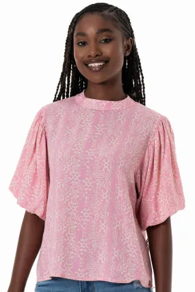 Hi-Neck Shift Top _ 154566 _ Pink