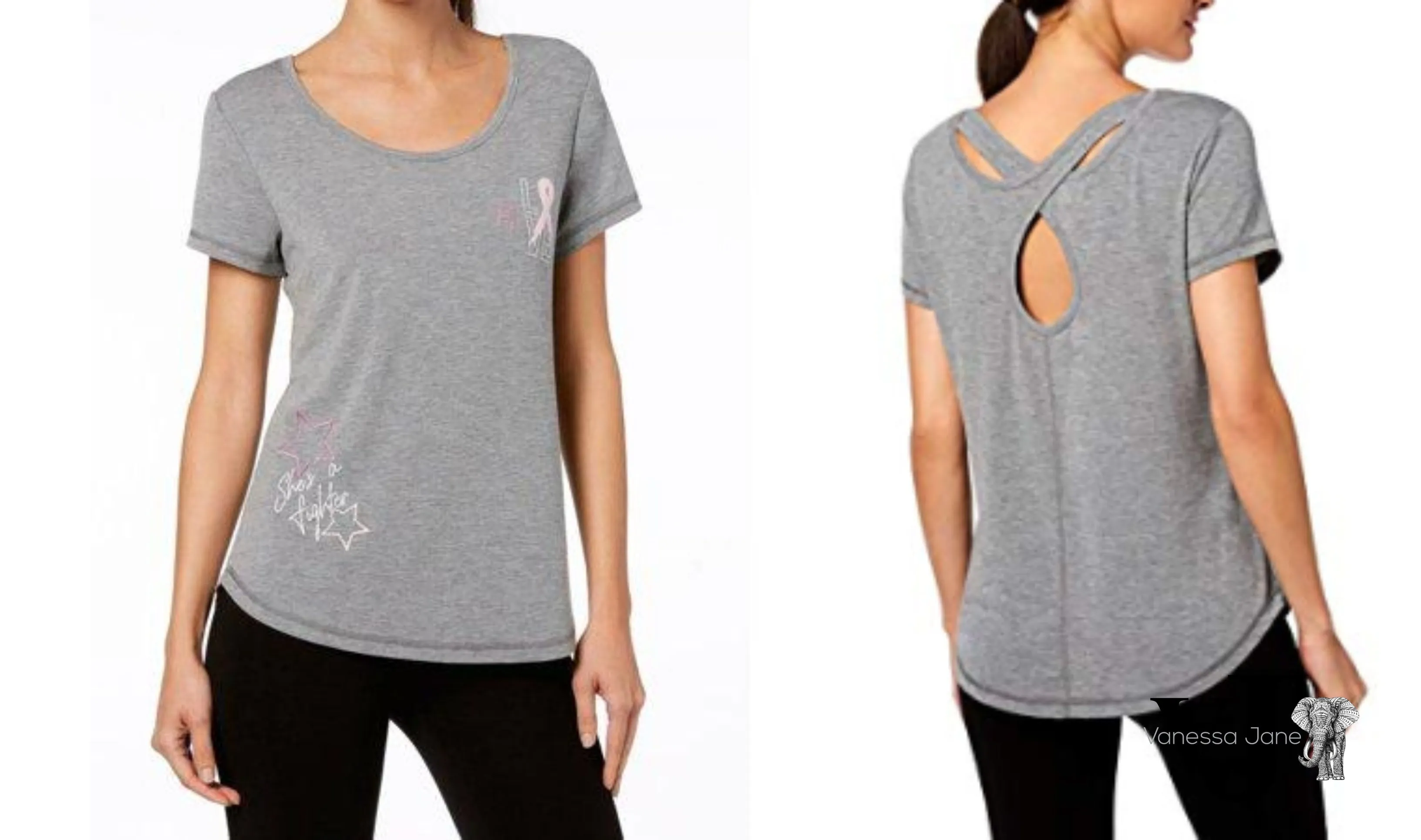 Ideology Women's Scoop Neck Breast Cancer Top