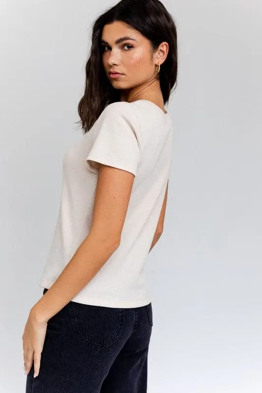 Liliana Asymmetrical Short Sleeve Top