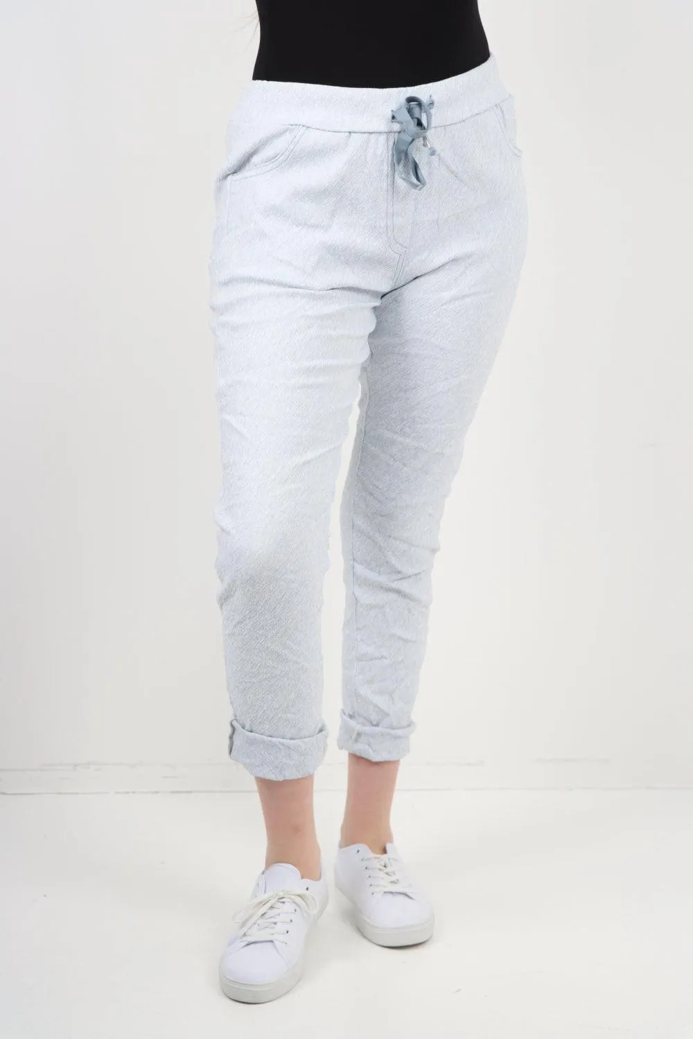 Marble Printed Pockets Trousers