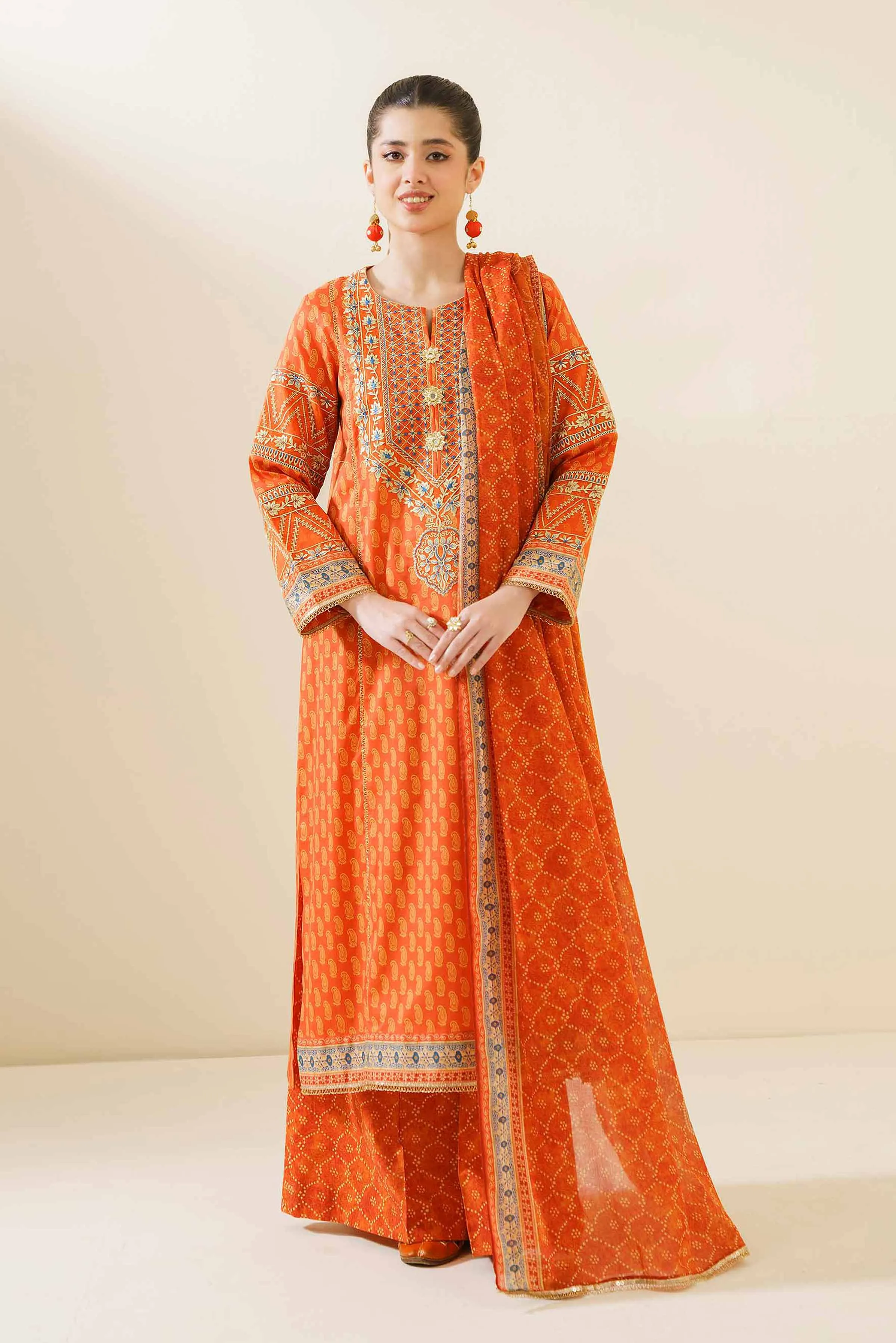 Nishat Linen Spring/Summer Lawn – 3 Piece - Printed Embroidered Suit - 42401704