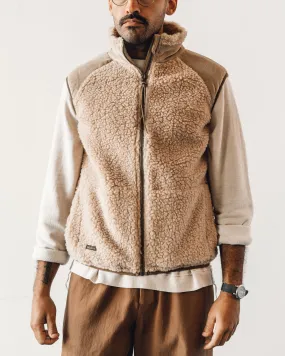 OrSlow Boa Fleece Vest, Sand/Beige