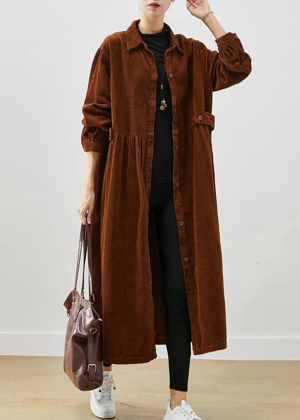 Oversized Corduroy Trench Coats