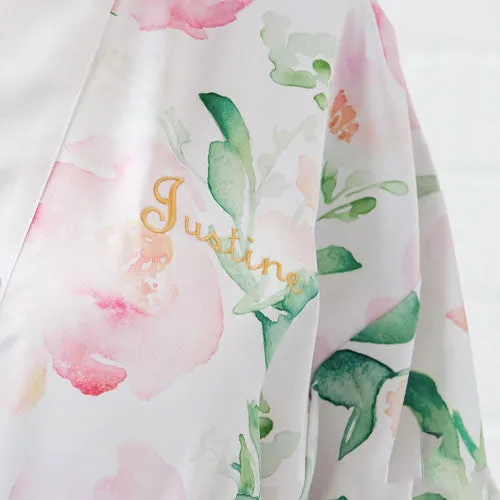 Personalized Silky Kimono Bridesmaids Robes