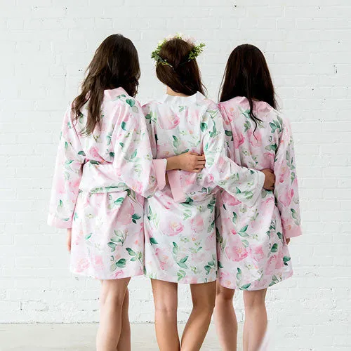 Personalized Silky Kimono Bridesmaids Robes