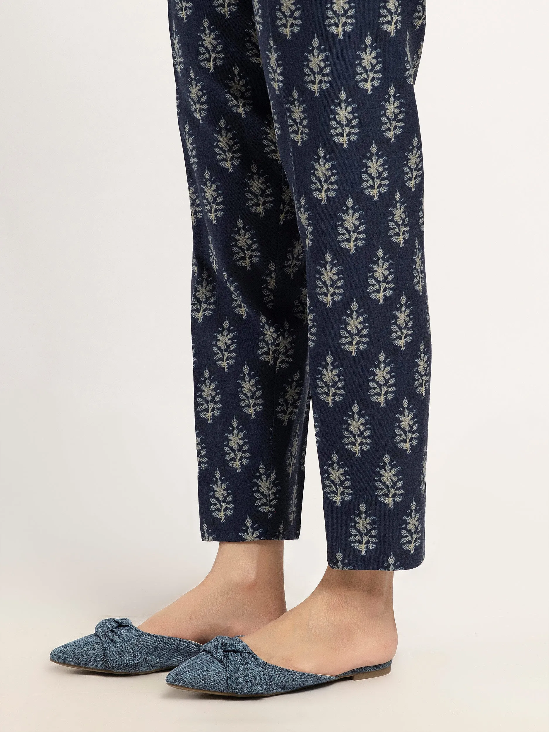 Printed Khaddar Trousers