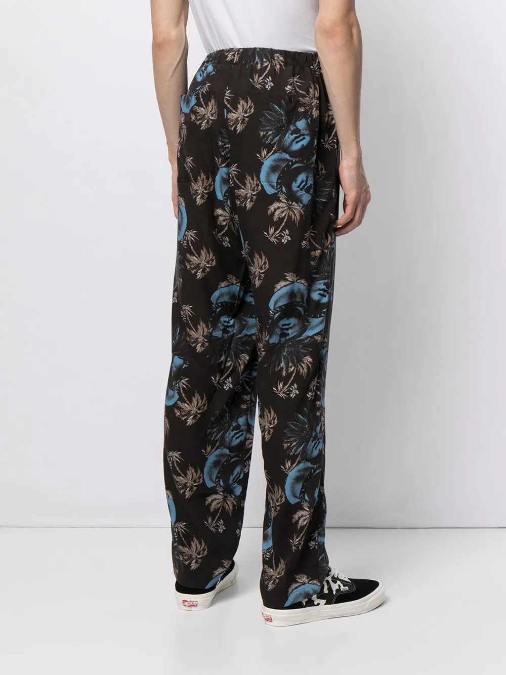 Printed Straight-Leg Trousers