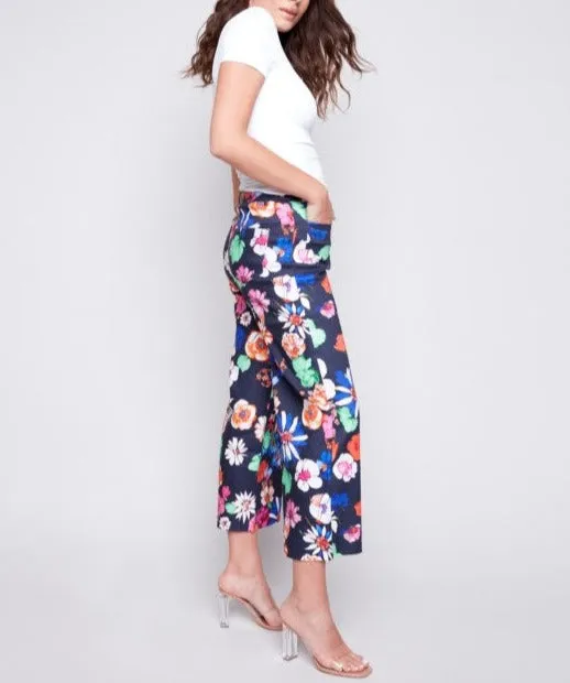 Printed Wide Leg Pant