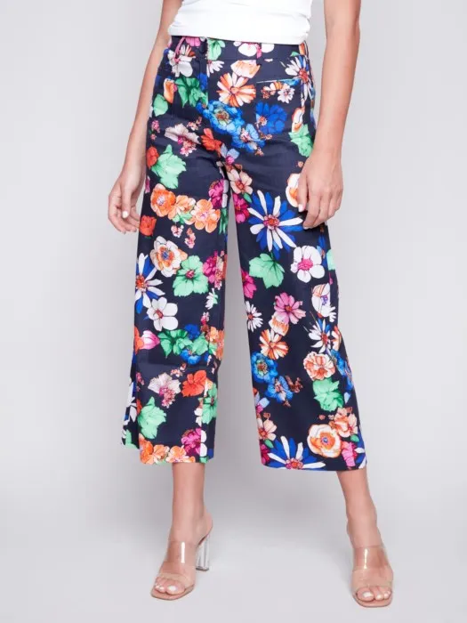 Printed Wide Leg Pant