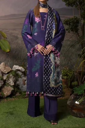 Printskari By Adan's Libas 3 Piece Unstitched Emb Lawn Collection'2024-AL-10