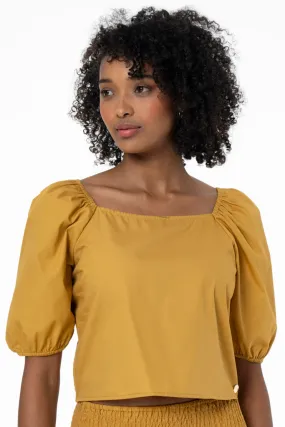 Puff Sleeve Top _ 141543 _ Amber