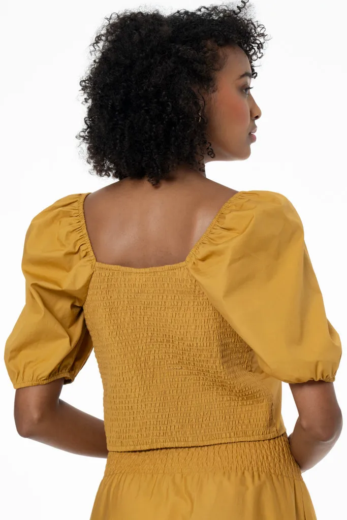 Puff Sleeve Top _ 141543 _ Amber