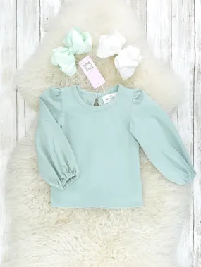 Puff Sleeve Top - Mint