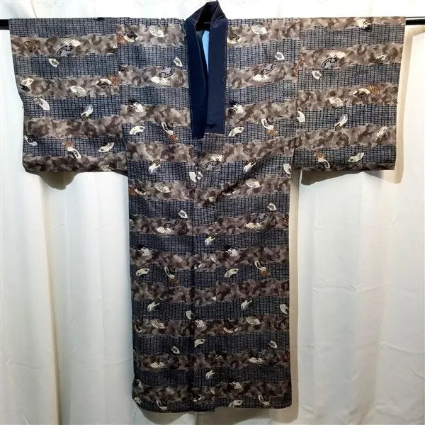 "Falling Fans" Man's Juban Underkimono