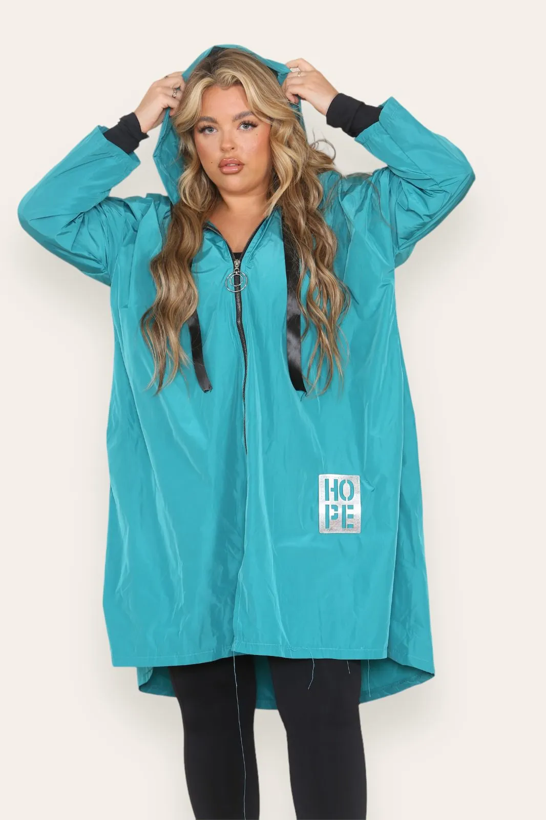 Rain Mac Oversized Hooded Coat