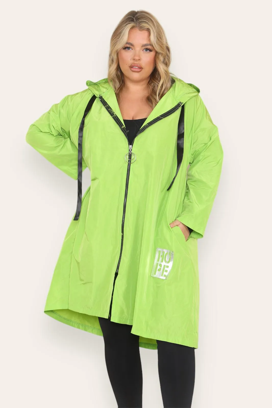 Rain Mac Oversized Hooded Coat