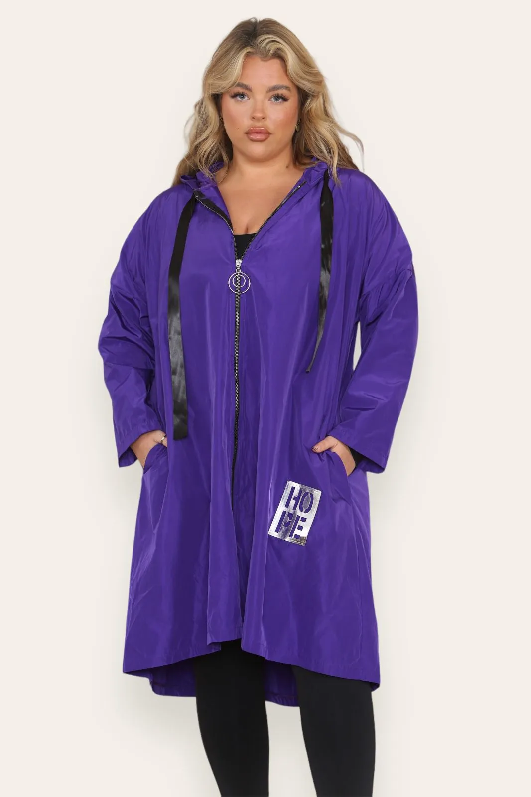 Rain Mac Oversized Hooded Coat